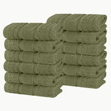 Napa Zero-Twist Cotton Waffle Face Towel Set 12 Piece - Towel Set by Superior Brand