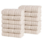 Napa Zero-Twist Cotton Waffle Face Towel Set 12 Piece - Towel Set by Superior Brand