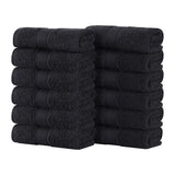 Oregon Organic Cotton Solid Face Towel Set 12 Piece - Face Towel by Superior Brand