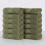 Oregon Organic Cotton Solid Face Towel Set 12 Piece - Face Towel by Superior Brand