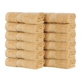 Oregon Organic Cotton Solid Face Towel Set 12 Piece - Face Towel by Superior Brand