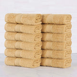 Oregon Organic Cotton Solid Face Towel Set 12 Piece - Face Towel by Superior Brand