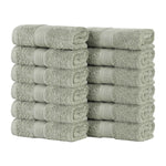 Oregon Organic Cotton Solid Face Towel Set 12 Piece - Face Towel by Superior Brand