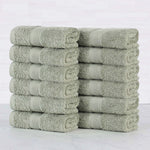Oregon Organic Cotton Solid Face Towel Set 12 Piece - Face Towel by Superior Brand