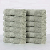 Oregon Organic Cotton Solid Face Towel Set 12 Piece - Face Towel by Superior Brand