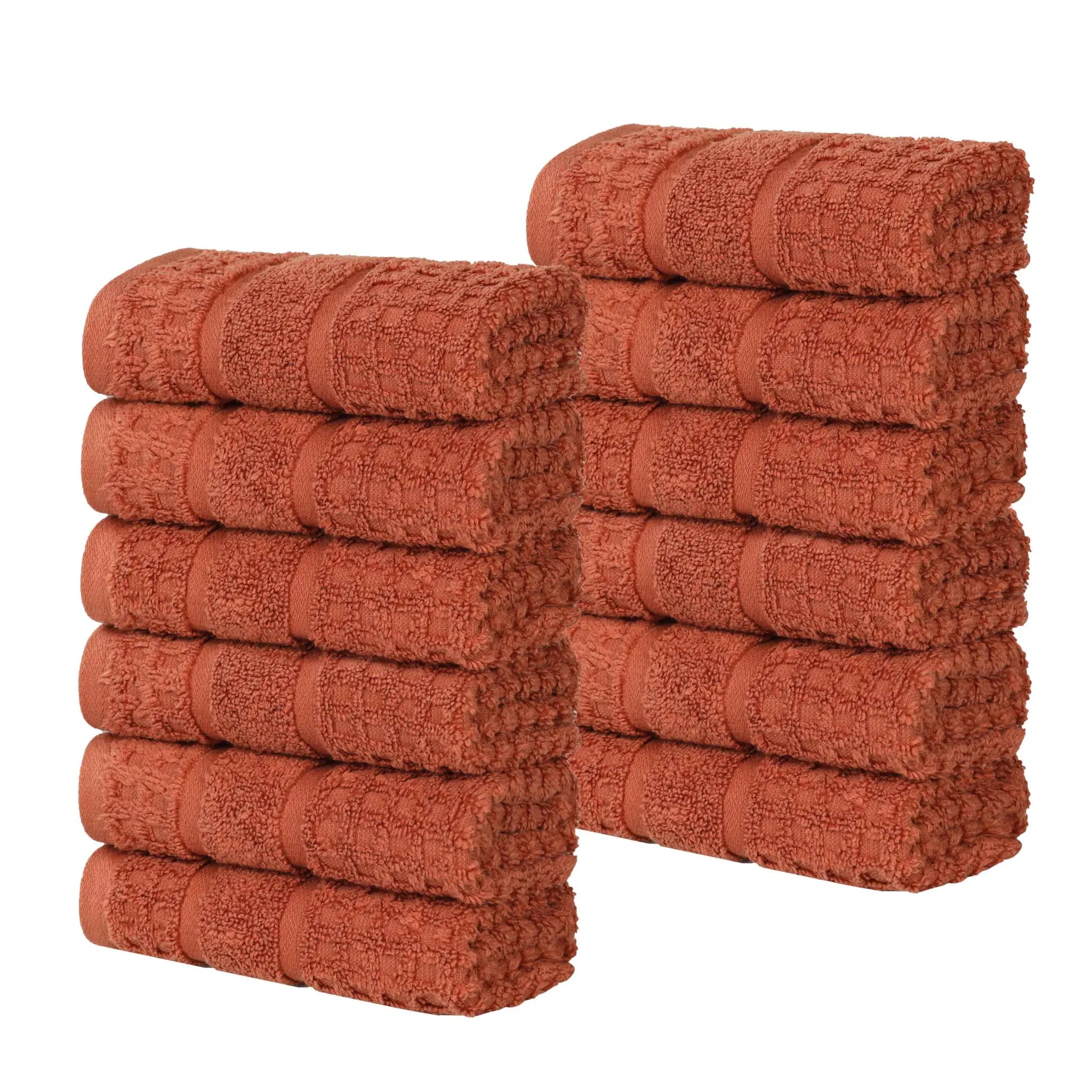Napa Zero-Twist Cotton Waffle Face Towel Set 12 Piece - Towel Set by Superior Brand
