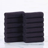 Cotton Ribbed Textured Face Towel Set 12-Piece - Soho - Face Towel by Superior Brand
