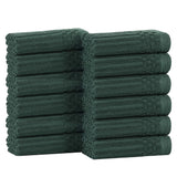 Cotton Ribbed Textured Face Towel Set 12-Piece - Soho - Face Towel by Superior Brand