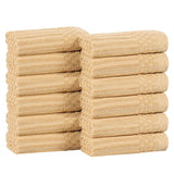 Cotton Ribbed Textured Face Towel Set 12-Piece - Soho - Face Towel by Superior Brand