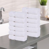 Zero Twist Cotton Ultra-Soft Absorbent Face Towel Washcloth Set of 12 - Face Towel by Superior Brand