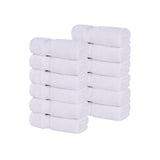 Zero Twist Cotton Ultra-Soft Absorbent Face Towel Washcloth Set of 12 - Face Towel by Superior Brand