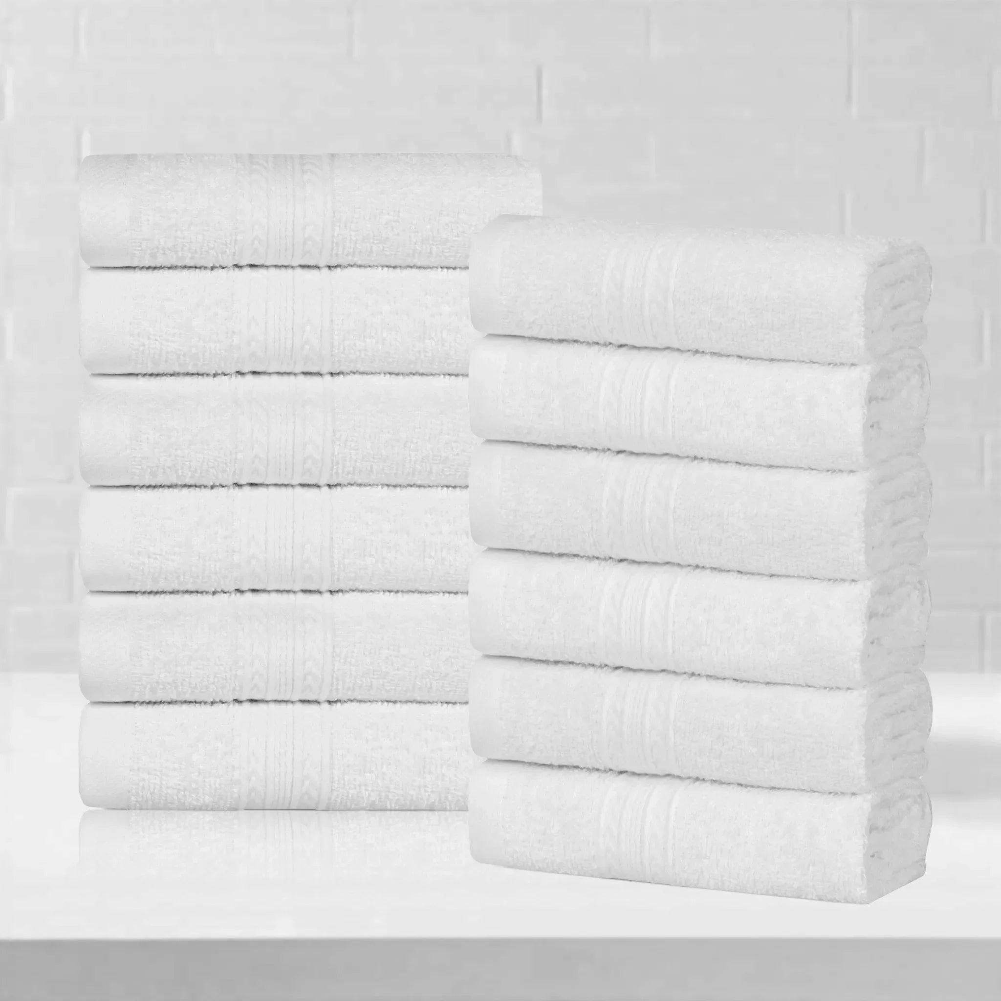 Eco-Friendly Ring-Spun Cotton 12-Piece Face Towel/Washcloth Set - Face Towel by Superior Brand
