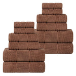 Zero Twist Cotton Waffle Towel Set 12-Piece - Napa - Towel Set by Superior Brand