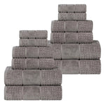 Zero Twist Cotton Waffle Towel Set 12-Piece - Napa - Towel Set by Superior Brand