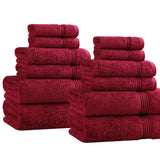 Egyptian Cotton Heritage Plush Towel Set 12 Piece - Egyptian Cotton Towel Set by Superior Brand