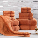 Egyptian Cotton Heritage Plush Towel Set 12 Piece - Egyptian Cotton Towel Set by Superior Brand