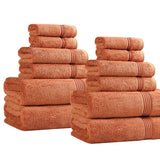 Egyptian Cotton Heritage Plush Towel Set 12 Piece - Egyptian Cotton Towel Set by Superior Brand