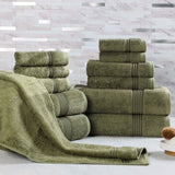 Egyptian Cotton Heritage Plush Towel Set 12 Piece - Egyptian Cotton Towel Set by Superior Brand