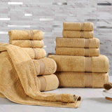 Egyptian Cotton Heritage Plush Towel Set 12 Piece - Egyptian Cotton Towel Set by Superior Brand