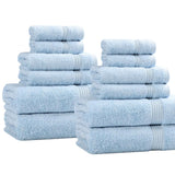 Egyptian Cotton Heritage Plush Towel Set 12 Piece - Egyptian Cotton Towel Set by Superior Brand
