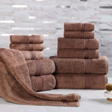 Egyptian Cotton Heritage Plush Towel Set 12 Piece - Egyptian Cotton Towel Set by Superior Brand