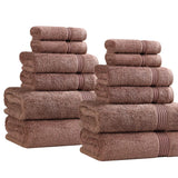 Egyptian Cotton Heritage Plush Towel Set 12 Piece - Egyptian Cotton Towel Set by Superior Brand