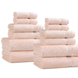 Egyptian Cotton Heritage Plush Towel Set 12 Piece - Egyptian Cotton Towel Set by Superior Brand