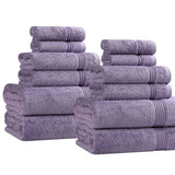 Egyptian Cotton Heritage Plush Towel Set 12 Piece - Egyptian Cotton Towel Set by Superior Brand