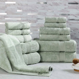 Egyptian Cotton Heritage Plush Towel Set 12 Piece - Egyptian Cotton Towel Set by Superior Brand