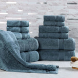 Egyptian Cotton Heritage Plush Towel Set 12 Piece - Egyptian Cotton Towel Set by Superior Brand