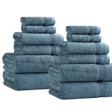 Egyptian Cotton Heritage Plush Towel Set 12 Piece - Egyptian Cotton Towel Set by Superior Brand