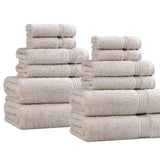 Egyptian Cotton Heritage Plush Towel Set 12 Piece - Egyptian Cotton Towel Set by Superior Brand