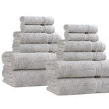Egyptian Cotton Heritage Plush Towel Set 12 Piece - Egyptian Cotton Towel Set by Superior Brand