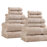 Egyptian Cotton Heritage Plush Towel Set 12 Piece - Egyptian Cotton Towel Set by Superior Brand