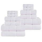 Zero Twist Cotton Waffle Towel Set 12-Piece - Napa - Towel Set by Superior Brand