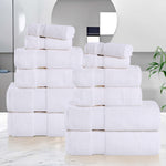 Zero Twist Cotton Ultra-Soft Absorbent Assorted 12 Piece Towel Set - Towel Set by Superior Brand