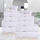 Zero Twist Cotton Ultra-Soft Absorbent Assorted 12 Piece Towel Set - Towel Set by Superior Brand