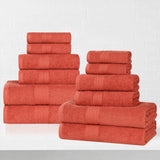 Eco-Friendly Ring-Spun Cotton 12-Piece Towel Set - Towel Set by Superior Brand
