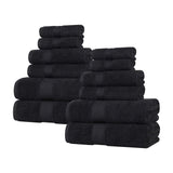 Oregon Organic Cotton Medium Weight Solid 12-Piece Towel Set - Towel Set by Superior Brand