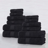 Oregon Organic Cotton Medium Weight Solid 12-Piece Towel Set - Towel Set by Superior Brand