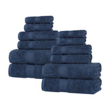 Oregon Organic Cotton Medium Weight Solid 12-Piece Towel Set - Towel Set by Superior Brand