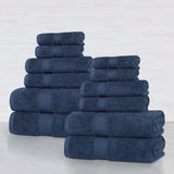 Oregon Organic Cotton Medium Weight Solid 12-Piece Towel Set - Towel Set by Superior Brand