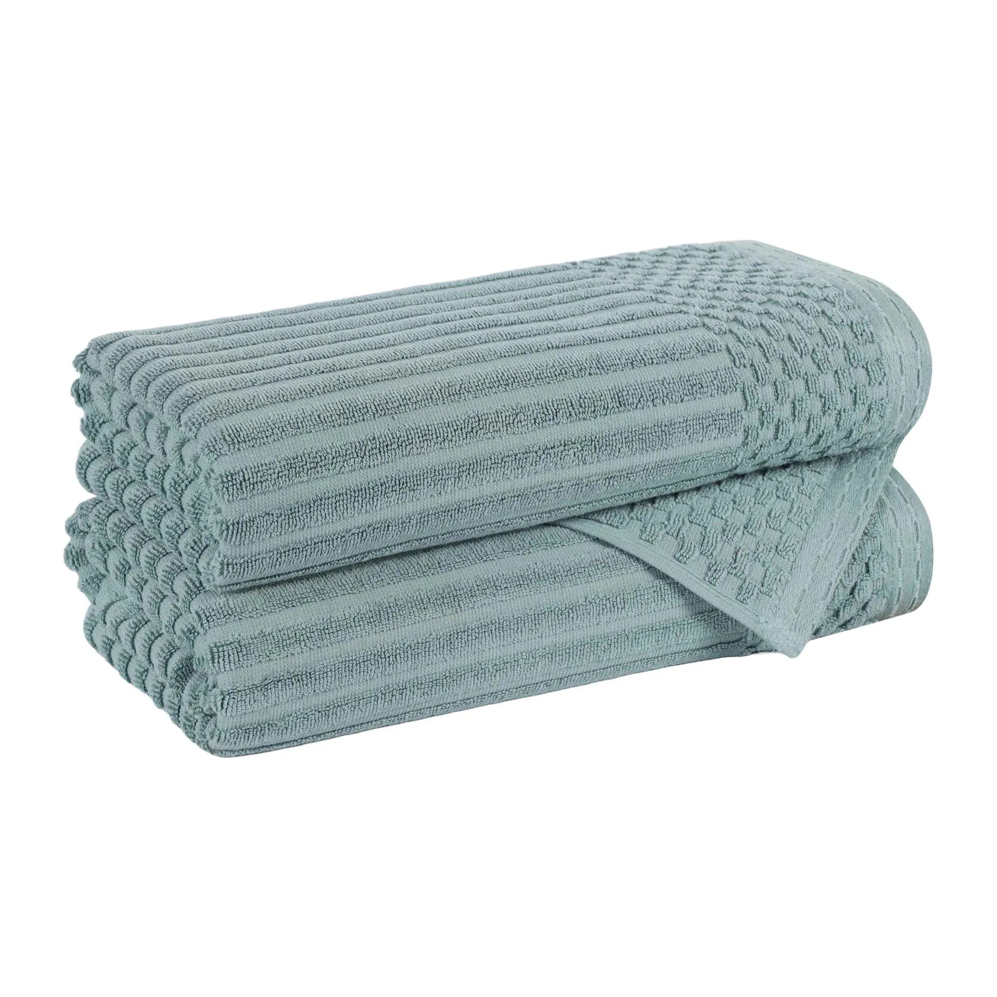Soho Cotton Ribbed Towel Set 2 Piece - Bath Towel by Superior Brand