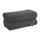 Soho Cotton Ribbed Towel Set 2 Piece - Bath Towel by Superior Brand
