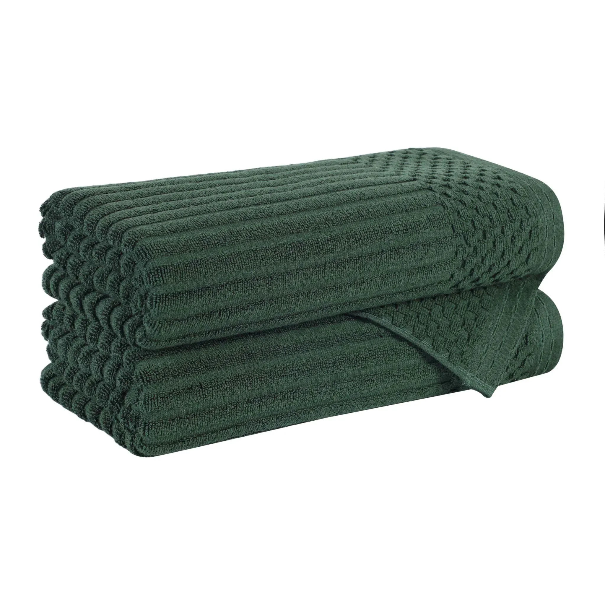 Soho Cotton Ribbed Towel Set 2 Piece - Bath Towel by Superior Brand