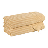Soho Cotton Ribbed Towel Set 2 Piece - Bath Towel by Superior Brand