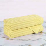 Soho Cotton Ribbed Towel Set 2 Piece - Bath Towel by Superior Brand