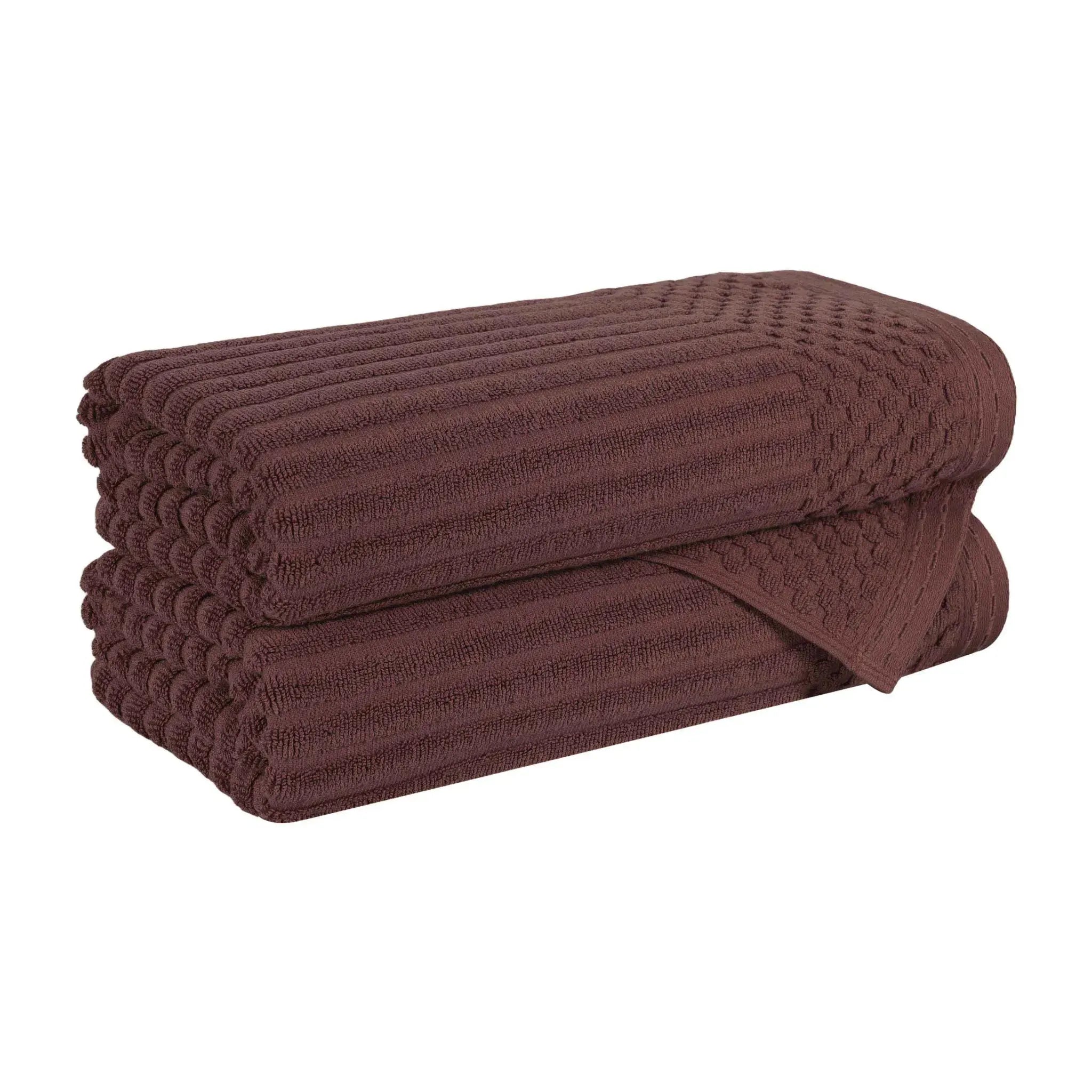 Soho Cotton Ribbed Towel Set 2 Piece - Bath Towel by Superior Brand