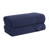 Soho Cotton Ribbed Towel Set 2 Piece - Bath Towel by Superior Brand
