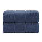 Napa Zero Twist Cotton Solid Waffle Honeycomb Bath Sheet Set of 2 - Towel Set by Superior Brand